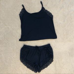 Blue Lace Pajama Set Size S